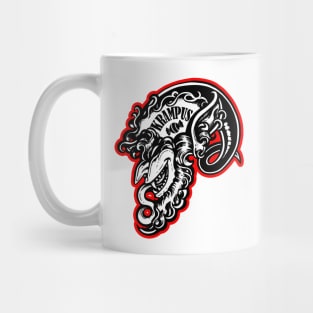 Smiling Krampus - Red Outlined, Black Design Version Mug
